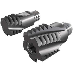 Iscar - MT Grade IC908 Carbide Thread Milling Tip Insert - TiAlN Finish, 4 Flutes, 10mm Cutting Diam, 6mm Depth of Cut, 13.35mm Extension - USA Tool & Supply