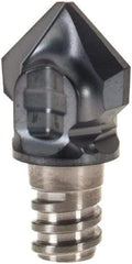 Iscar - MM HDF Grade IC908 Carbide Chamfer Milling Tip Insert - TiAlN Finish, 2 Flutes, 9.8mm Cutting Diam, 10.8mm Extension - USA Tool & Supply