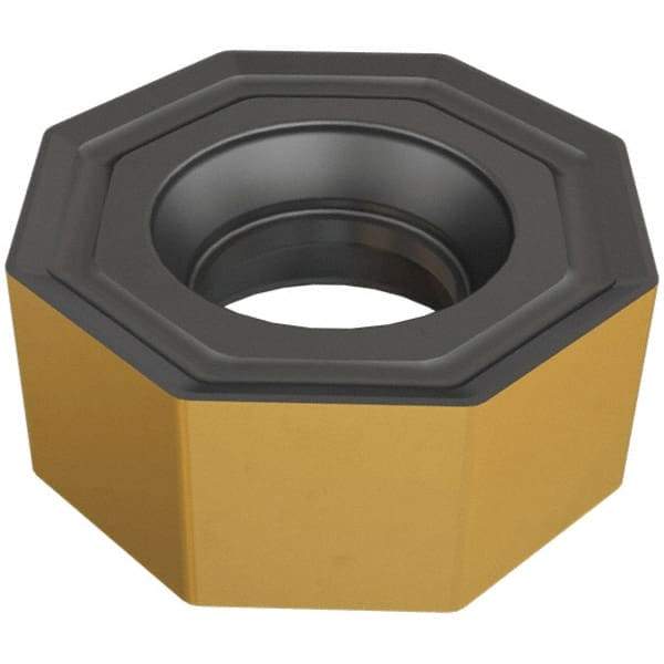Iscar - ONHU050500 HP Grade IC830 Carbide Milling Insert - TiAlN/TiN Finish, 0.2047" Thick, 13mm Inscribed Circle - USA Tool & Supply