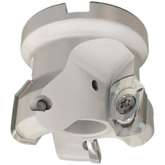 Iscar - 3 Inserts, 2" Cut Diam, 3/4" Arbor Diam, 0.61" Max Depth of Cut, Indexable Square-Shoulder Face Mill - 0/90° Lead Angle, 1-3/4" High, HM90 APCR 1605 Insert Compatibility, Through Coolant, Series Helialu - USA Tool & Supply