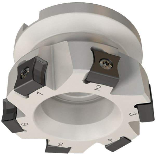Iscar - 7 Inserts, 50mm Cut Diam, 22mm Arbor Diam, 10mm Max Depth of Cut, Indexable Square-Shoulder Face Mill - 0/90° Lead Angle, 40mm High, LN.. 11.. Insert Compatibility, Series AluTang - USA Tool & Supply