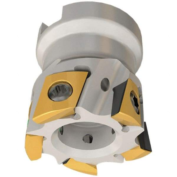 Iscar - 6 Inserts, 40mm Cut Diam, 16mm Arbor Diam, 9mm Max Depth of Cut, Indexable Square-Shoulder Face Mill - 0/90° Lead Angle, 35mm High, T290 LN.T 1004 Insert Compatibility, Through Coolant, Series SumoMill - USA Tool & Supply