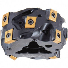 Iscar - 6 Inserts, 50mm Cut Diam, 36mm Max Depth of Cut, Indexable Square-Shoulder Face Mill - 0/90° Lead Angle, T490 LN.. 1306 Insert Compatibility, Through Coolant, Series Helitang - USA Tool & Supply