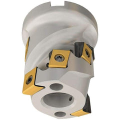 Iscar - 8 Inserts, 1.968" Cut Diam, 1" Arbor Diam, 1.85" Max Depth of Cut, Indexable Square-Shoulder Face Mill - 0/90° Lead Angle, 2.618" High, T490 LN.. 1306 Insert Compatibility, Through Coolant, Series Helitang - USA Tool & Supply