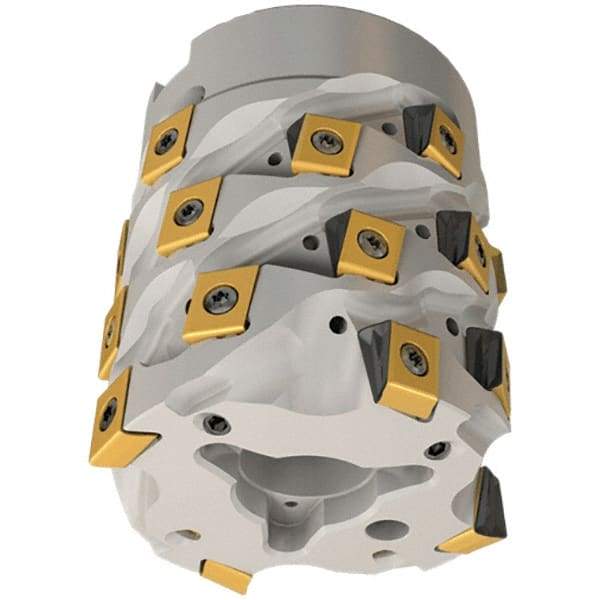 Iscar - 8 Inserts, 50mm Cut Diam, 27mm Arbor Diam, 47mm Max Depth of Cut, Indexable Square-Shoulder Face Mill - 0/90° Lead Angle, 66.5mm High, T490 LN.. 1306 Insert Compatibility, Through Coolant, Series Helitang - USA Tool & Supply