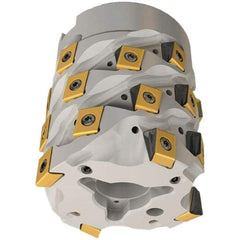 Iscar - 8 Inserts, 50mm Cut Diam, 27mm Arbor Diam, 47mm Max Depth of Cut, Indexable Square-Shoulder Face Mill - 0/90° Lead Angle, 66.5mm High, T490 LN.. 1306 Insert Compatibility, Through Coolant, Series Helitang - USA Tool & Supply