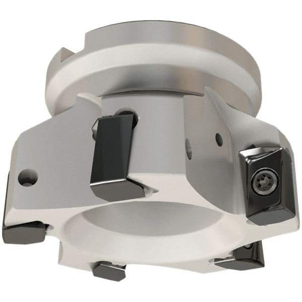 Iscar - 12 Inserts, 250mm Cut Diam, 60mm Arbor Diam, 16.3mm Max Depth of Cut, Indexable Square-Shoulder Face Mill - 0/90° Lead Angle, 63mm High, H490 AN.X 17 Insert Compatibility, Series Helido - USA Tool & Supply