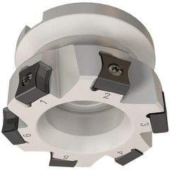 Iscar - 6 Inserts, 40mm Cut Diam, 16mm Arbor Diam, 10mm Max Depth of Cut, Indexable Square-Shoulder Face Mill - 0/90° Lead Angle, 40mm High, LN.. 11.. Insert Compatibility, Series AluTang - USA Tool & Supply