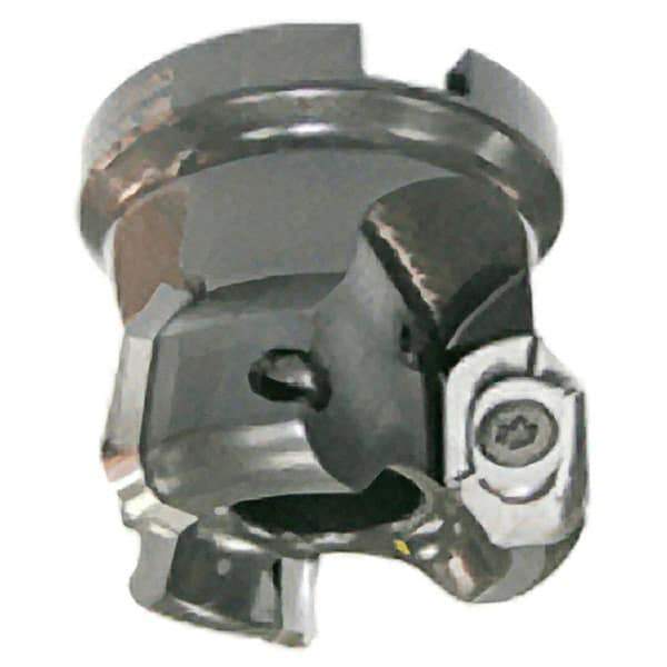 Iscar - 3 Inserts, 50mm Cut Diam, 22mm Arbor Diam, 15.5mm Max Depth of Cut, Indexable Square-Shoulder Face Mill - 0/90° Lead Angle, 45mm High, HM90 APCR 1605 Insert Compatibility, Through Coolant, Series Helialu - USA Tool & Supply