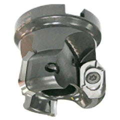 Iscar - 3 Inserts, 50mm Cut Diam, 22mm Arbor Diam, 15.5mm Max Depth of Cut, Indexable Square-Shoulder Face Mill - 0/90° Lead Angle, 45mm High, HM90 APCR 1605 Insert Compatibility, Through Coolant, Series Helialu - USA Tool & Supply