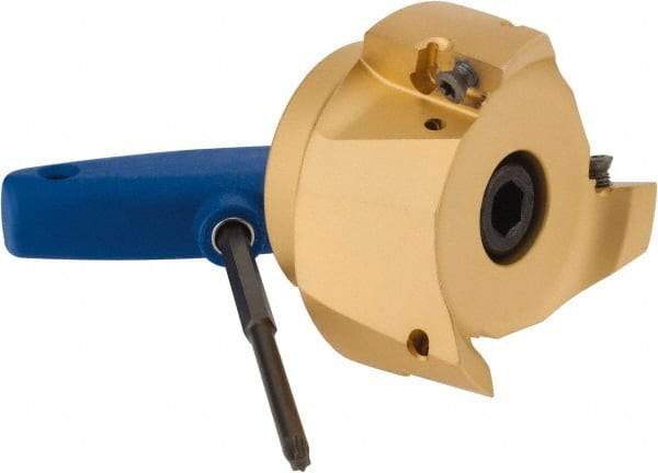 Iscar - 3 Inserts, 3" Cut Diam, 1" Arbor Diam, 0.622" Max Depth of Cut, Indexable Square-Shoulder Face Mill - 0/90° Lead Angle, 2" High, HM90 APCR 1605... Insert Compatibility, Through Coolant, Series Helialu - USA Tool & Supply
