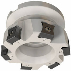 Iscar - 14 Inserts, 100mm Cut Diam, 32mm Arbor Diam, 10mm Max Depth of Cut, Indexable Square-Shoulder Face Mill - 0/90° Lead Angle, 50mm High, LN.. 11.. Insert Compatibility, Series AluTang - USA Tool & Supply