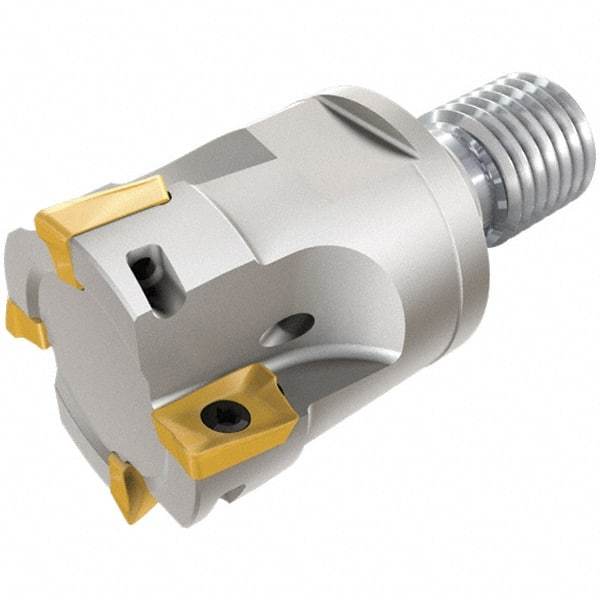 Iscar - 16mm Cut Diam, 10mm Max Depth of Cut, 30mm OAL, Indexable Square Shoulder End Mill - HM90 AP.. 1003.. Inserts, M8 Modular Connection, 90° Lead Angle, Series Heli2000, Multimaster - USA Tool & Supply