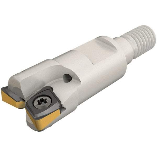Iscar - 20mm Cut Diam, 4mm Max Depth of Cut, 30mm OAL, Indexable Square Shoulder End Mill - CNHT 0703 Inserts, M10 Modular Connection, 90° Lead Angle, Through Coolant, Series FlexFit, IscarMill - USA Tool & Supply
