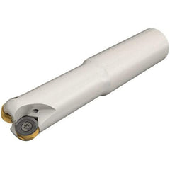 Iscar - 25mm Cut Diam, 8.7mm Max Depth of Cut, 25mm Shank Diam, 120mm OAL, Indexable Copy End Mill - 2 Inserts, H400 RNHU 1205 Insert, Cylindrical Shank, Through Coolant - USA Tool & Supply