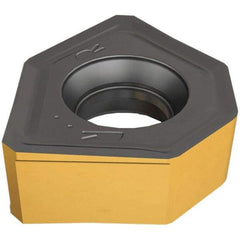 Iscar - ONHU0505 Grade IC810 Carbide Milling Insert - AlTiN/TiN Finish, 0.2205" Thick, 13mm Inscribed Circle - USA Tool & Supply