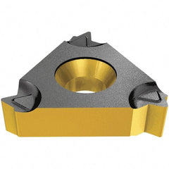 Iscar - 16ERB External Right Hand 11 BSPT Laydown Threading Insert - Grade IC908, TiAlN Coated Carbide, 9.53mm Inscribed Circle - USA Tool & Supply