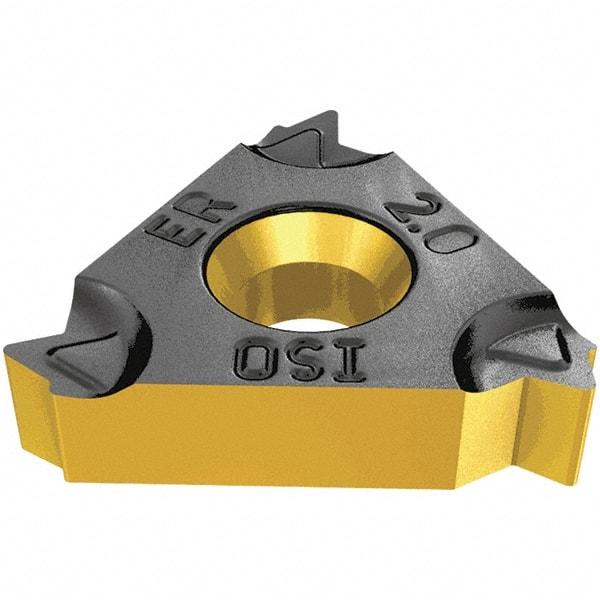 Iscar - 27ER External Right Hand ISO Laydown Threading Insert - Grade IC250, TiCN/TiN Coated Carbide, 15.88mm Inscribed Circle - USA Tool & Supply