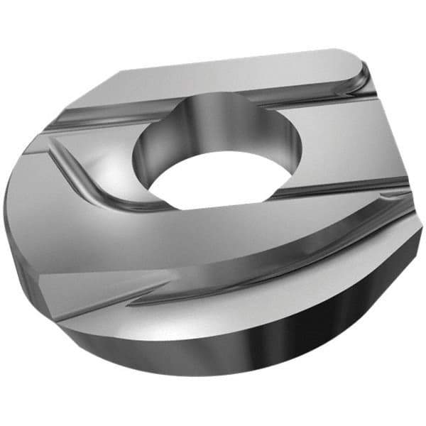 Iscar - HCRD250 QF Grade IC908 Carbide Milling Insert - TiAlN Finish, 5.4mm Thick, 25mm Inscribed Circle, 12.5mm Corner Radius - USA Tool & Supply