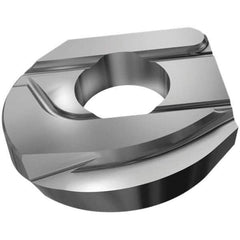 Iscar - HCRD250 QF Grade IC908 Carbide Milling Insert - TiAlN Finish, 5.4mm Thick, 25mm Inscribed Circle, 12.5mm Corner Radius - USA Tool & Supply