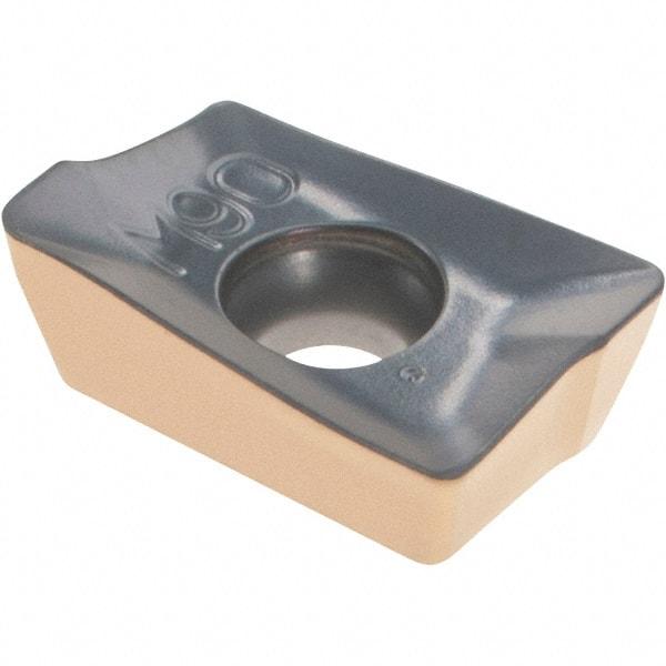 Iscar - HM90 APKT100308 Grade IC830 Carbide Milling Insert - TiAlN/TiN Finish, 0.139" Thick, 0.8mm Corner Radius - USA Tool & Supply