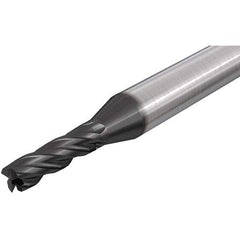 Iscar - 18mm, 32mm LOC, 18mm Shank Diam, 100mm OAL, 4 Flute, Solid Carbide Square End Mill - Single End, TiAlN Finish, Spiral Flute, 30° Helix, Right Hand Cut, Right Hand Flute - USA Tool & Supply