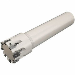Iscar - 20mm Cut Diam, 7.7mm Max Depth of Cut, 20mm Shank Diam, 110mm OAL, Indexable Square Shoulder End Mill - HP ANKT 0702.. Inserts, Cylindrical Shank, 90° Lead Angle, Through Coolant, Series Heliplus - USA Tool & Supply
