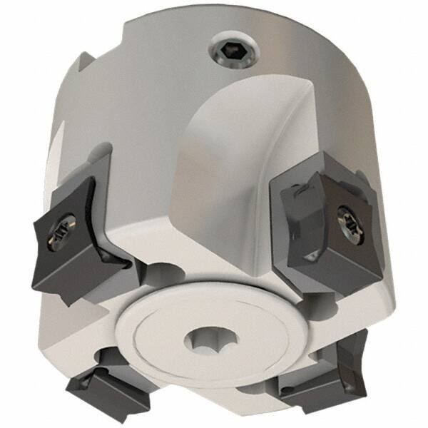Iscar - 10 Inserts, 100mm Cut Diam, 32mm Arbor Diam, 5mm Max Depth of Cut, Indexable Square-Shoulder Face Mill - 0/90° Lead Angle, 55mm High, LN.. 11.. Insert Compatibility, Through Coolant, Series Heli2000 - USA Tool & Supply