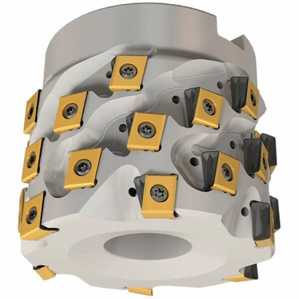 Iscar - 30 Inserts, 100mm Cut Diam, 40mm Arbor Diam, 59mm Max Depth of Cut, Indexable Square-Shoulder Face Mill - 0/90° Lead Angle, 86mm High, T490 LN.. 1306 Insert Compatibility, Through Coolant, Series Helitang - USA Tool & Supply