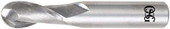 OSG - 12mm Diam, 25mm LOC, 2 Flute Solid Carbide Ball End Mill - TiAlN Finish, Single End, 76mm OAL, 12mm Shank Diam, Spiral Flute - USA Tool & Supply