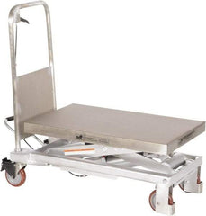 Vestil - 1,000 Lb Capacity Manual Scissor Elevating Cart - 15-1/2" to 35-1/2" Lift Height, 32-1/2" Platform Length x 19-3/4" Platform Width - USA Tool & Supply