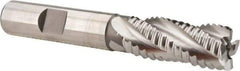 Hertel - 9/16" Diam, Coarse Pitch, 1-3/8" LOC, 4 Flute Cobalt Roughing Square End Mill - Uncoated, 3-3/8" OAL, 1/2" Shank Diam, Single End, 30° Helix - USA Tool & Supply