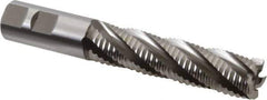 Hertel - 7/8" Diam, Coarse Pitch, 3-1/2" LOC, 5 Flute Cobalt Roughing Square End Mill - Uncoated, 5-3/4" OAL, 7/8" Shank Diam, Single End, 30° Helix - USA Tool & Supply