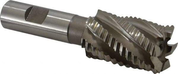 Hertel - 1-1/4" Diam, Coarse Pitch, 2" LOC, 6 Flute Cobalt Roughing Square End Mill - Uncoated, 4-1/2" OAL, 3/4" Shank Diam, Single End, 30° Helix - USA Tool & Supply