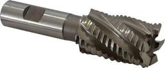 Hertel - 1-1/4" Diam, Coarse Pitch, 2" LOC, 6 Flute Cobalt Roughing Square End Mill - Uncoated, 4-1/2" OAL, 3/4" Shank Diam, Single End, 30° Helix - USA Tool & Supply
