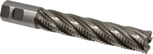 Hertel - 1-1/4" Diam, Coarse Pitch, 6" LOC, 6 Flute Cobalt Roughing Square End Mill - Uncoated, 8-1/2" OAL, 1-1/4" Shank Diam, Single End, 30° Helix - USA Tool & Supply