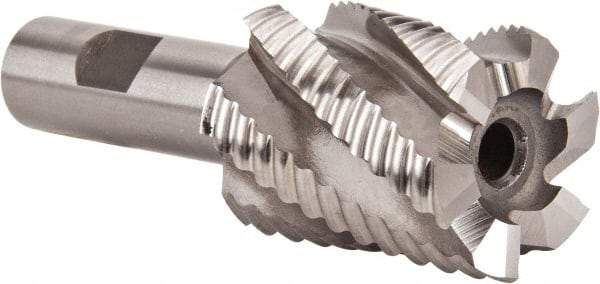 Hertel - 1-1/2" Diam, Coarse Pitch, 2" LOC, 6 Flute Cobalt Roughing Square End Mill - Uncoated, 4-1/4" OAL, 3/4" Shank Diam, Single End, 30° Helix - USA Tool & Supply