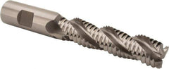 Hertel - 3/4" Diam, Coarse Pitch, 3" LOC, 3 Flute Cobalt Roughing Square End Mill - Uncoated, 5-1/4" OAL, 3/4" Shank Diam, Single End, Centercutting, 37° Helix - USA Tool & Supply