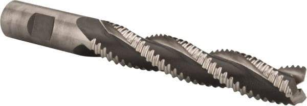 Hertel - 3/4" Diam, Coarse Pitch, 4" LOC, 3 Flute Cobalt Roughing Square End Mill - Uncoated, 6-1/4" OAL, 3/4" Shank Diam, Single End, Centercutting, 37° Helix - USA Tool & Supply