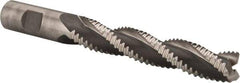 Hertel - 3/4" Diam, Coarse Pitch, 4" LOC, 3 Flute Cobalt Roughing Square End Mill - Uncoated, 6-1/4" OAL, 3/4" Shank Diam, Single End, Centercutting, 37° Helix - USA Tool & Supply