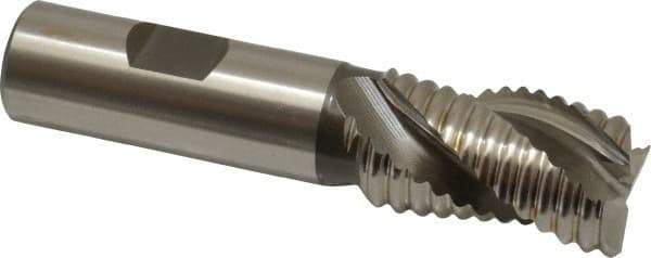 Hertel - 7/8" Diam, Coarse Pitch, 1-1/2" LOC, 3 Flute Cobalt Roughing Square End Mill - Uncoated, 3-3/4" OAL, 3/4" Shank Diam, Single End, Centercutting, 37° Helix - USA Tool & Supply