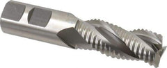 Hertel - 7/8" Diam, Coarse Pitch, 1-7/8" LOC, 3 Flute Cobalt Roughing Square End Mill - Uncoated, 4-1/8" OAL, 7/8" Shank Diam, Single End, Centercutting, 37° Helix - USA Tool & Supply