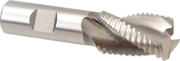 Hertel - 1" Diam, Coarse Pitch, 1-1/2" LOC, 3 Flute Cobalt Roughing Square End Mill - Uncoated, 3-3/4" OAL, 3/4" Shank Diam, Single End, Centercutting, 37° Helix - USA Tool & Supply