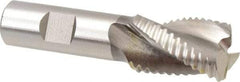 Hertel - 1" Diam, Coarse Pitch, 1-1/2" LOC, 3 Flute Cobalt Roughing Square End Mill - Uncoated, 3-3/4" OAL, 3/4" Shank Diam, Single End, Centercutting, 37° Helix - USA Tool & Supply