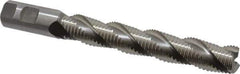 Hertel - 1" Diam, Coarse Pitch, 6" LOC, 3 Flute Cobalt Roughing Square End Mill - Uncoated, 8-1/2" OAL, 1" Shank Diam, Single End, Centercutting, 37° Helix - USA Tool & Supply