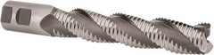 Hertel - 1-1/4" Diam, Coarse Pitch, 6" LOC, 3 Flute Cobalt Roughing Square End Mill - Uncoated, 8-1/2" OAL, 1-1/4" Shank Diam, Single End, Centercutting, 37° Helix - USA Tool & Supply
