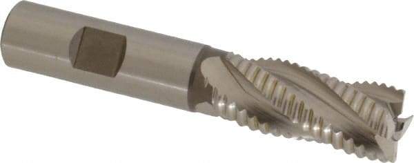 Hertel - 11/16" Diam, Coarse Pitch, 1-5/8" LOC, 4 Flute Cobalt Roughing Square End Mill - Uncoated, 3-3/4" OAL, 5/8" Shank Diam, Single End, 30° Helix - USA Tool & Supply