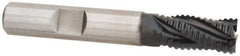 Hertel - 3/4" Diam, Coarse Pitch, 3" LOC, 4 Flute Cobalt Roughing Square End Mill - TiAlN Finish, 5-1/4" OAL, 3/4" Shank Diam, Single End, 30° Helix - USA Tool & Supply
