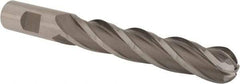 Hertel - 3/4" Diam, 4" LOC, 4 Flute Cobalt Ball End Mill - Uncoated, Single End, 6-1/8" OAL, 3/4" Shank Diam, Spiral Flute - USA Tool & Supply