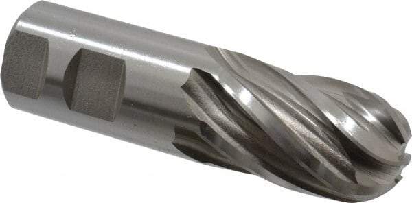 Hertel - 1-1/4" Diam, 2" LOC, 6 Flute Cobalt Ball End Mill - Uncoated, Single End, 4-1/2" OAL, 1-1/4" Shank Diam, Spiral Flute - USA Tool & Supply